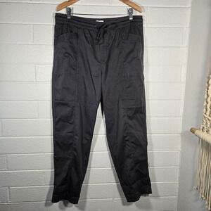 Lou & Grey Utility Pants Womens XL Black Lyocell Blend Drawstring SU22 591353